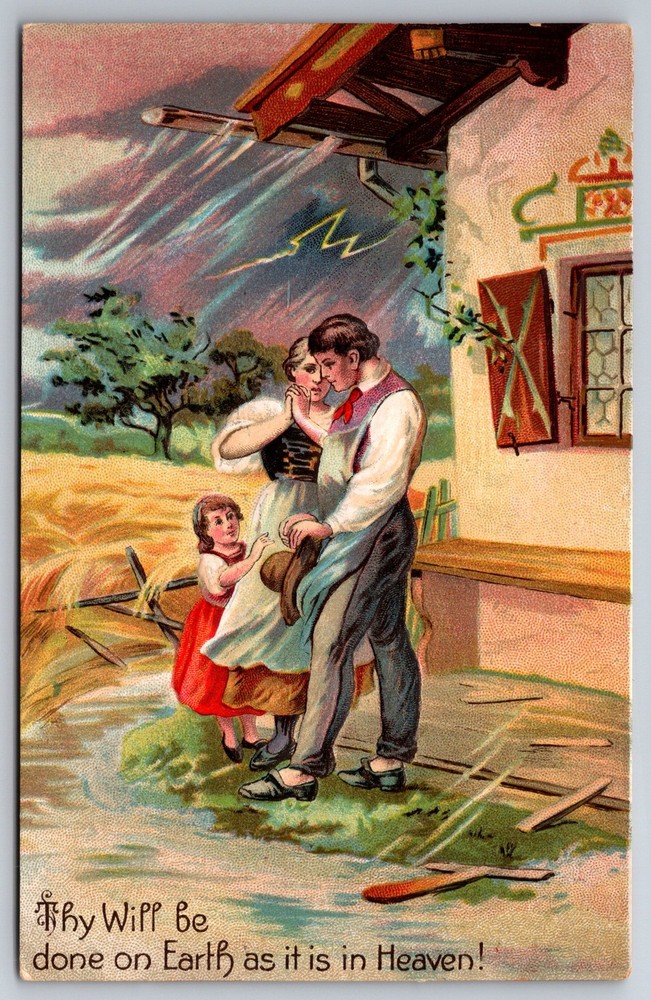 Lords Prayer Thy Will Be Done On Earth As It Is In Heaven Ill Postcard Y11