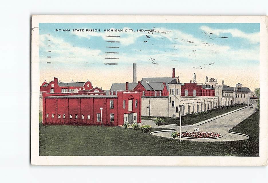 Postcard Indiana State Prison Michigan City USA North America