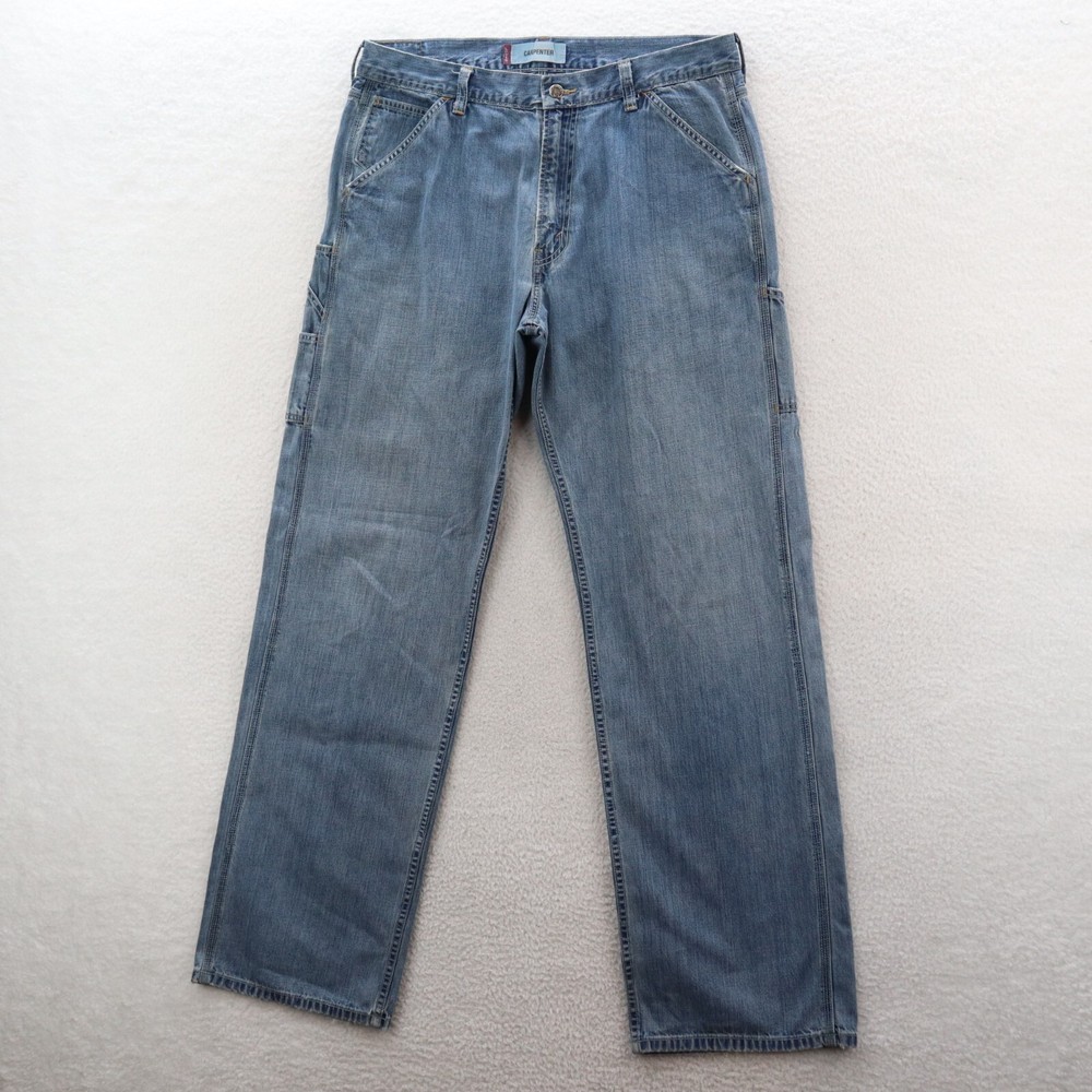 Levi's Jeans Men 36x36 Blue Carpenter Straight Baggy Distressed Y2K Skate Grunge