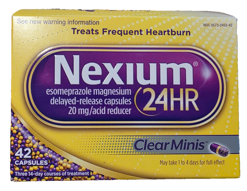 Nexium 24HR Acid Reducer ClearMinis for Heartburn Relief - 42 Count EXP: 7/2028+