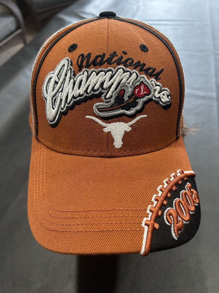 Vintage 2005 Texas Longhorns NCAA Rose Bowl Championship Cap Orange New