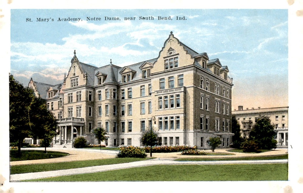 St. Mary's Academy, Notre Dame, South Bend, Indiana Postcard