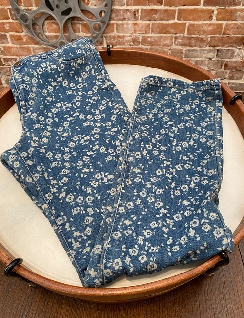 LOGO Light Wash Floral 5 Pocket Slim Leg Jeans New Lori Goldstein