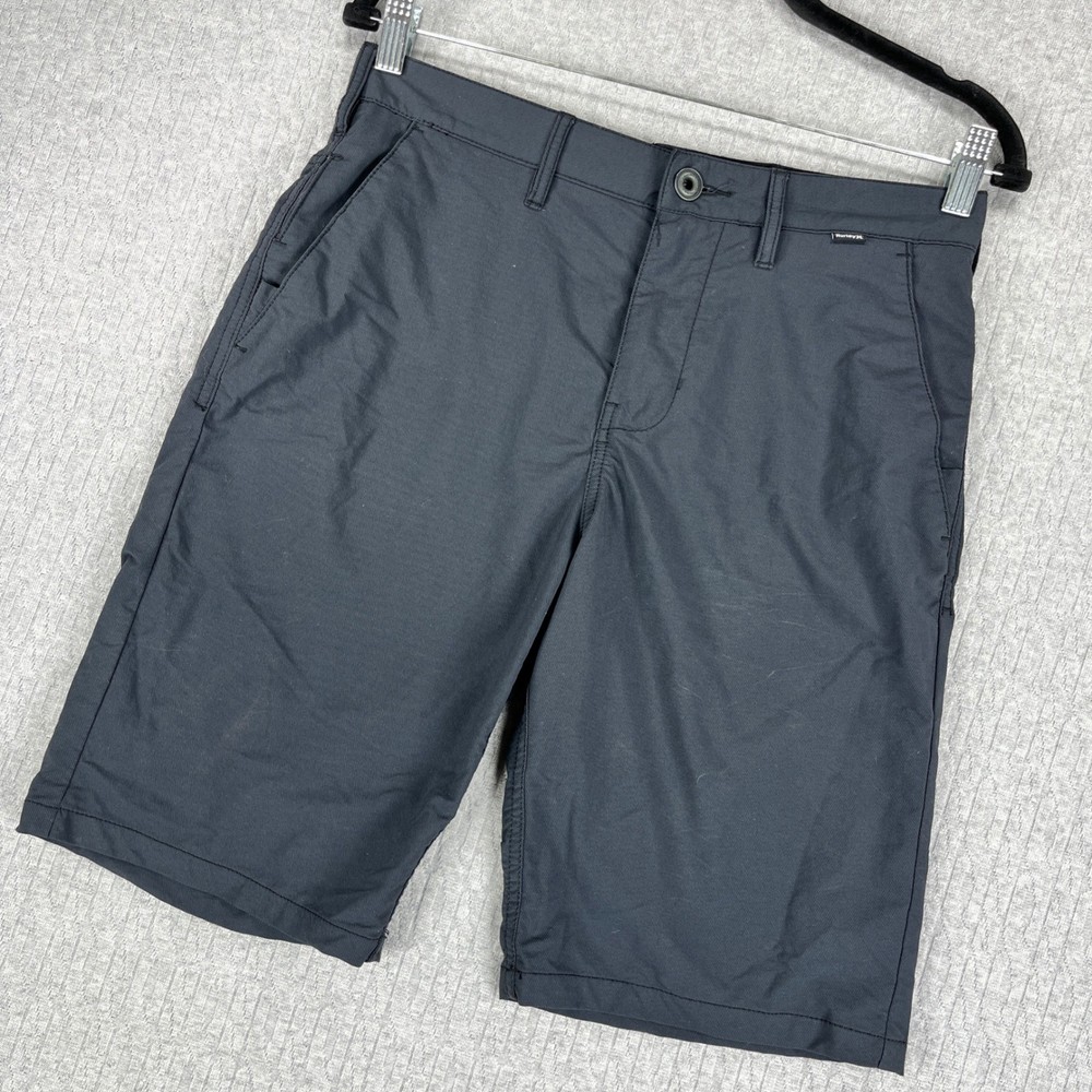 Hurley Nike dry fit performance golf Dress Shorts Men 28 (29) Black Hybrid Sport