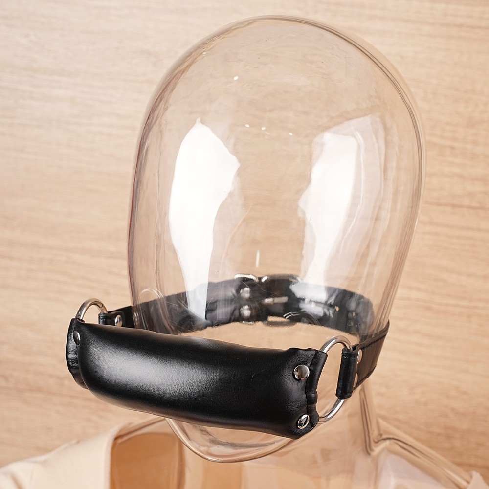Open Mouth Gag Bit Bone PU Leather Harness Adjustable BDSM Bondage Slave Cosplay