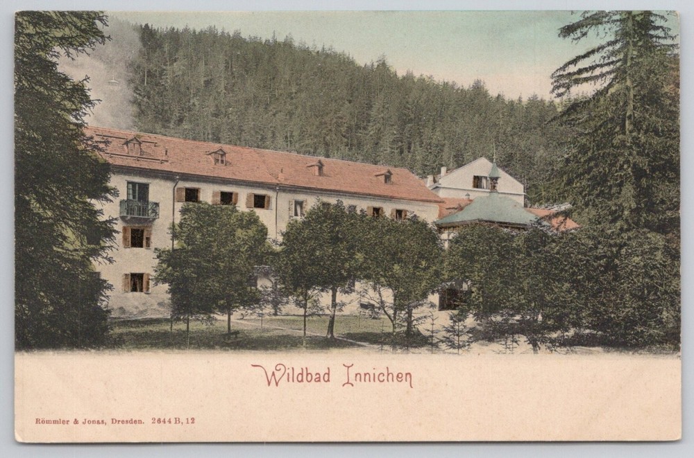 Wildbad Innichen San Candido Austria Tyrol Vintage Postcard Römmler & Jonas