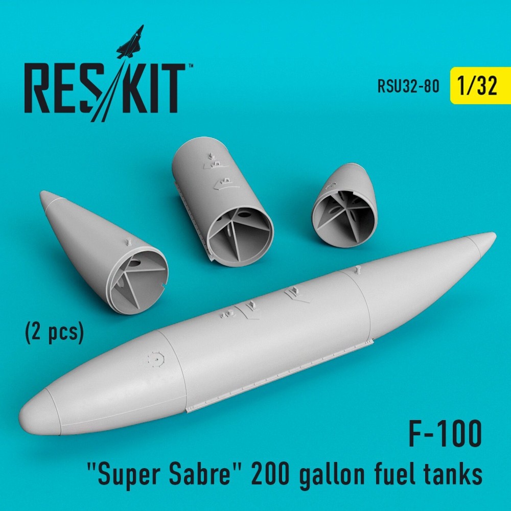 1:32 Scale ResKit RSU32-0080 F-100 Super Sabre 200-Gallon Fuel Tanks