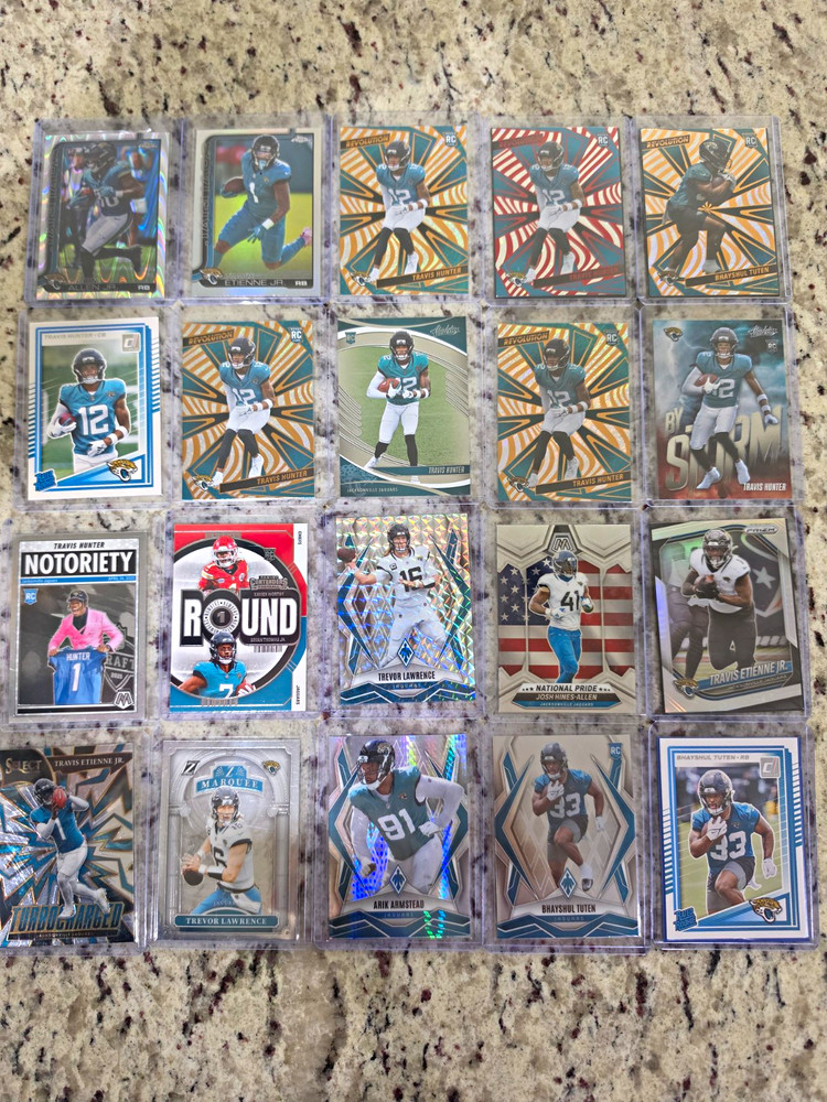 Jaguars NFL 20 Card Lot! Rookie Travis Hunter ! Trevor Lawrence Bayshul Tuten