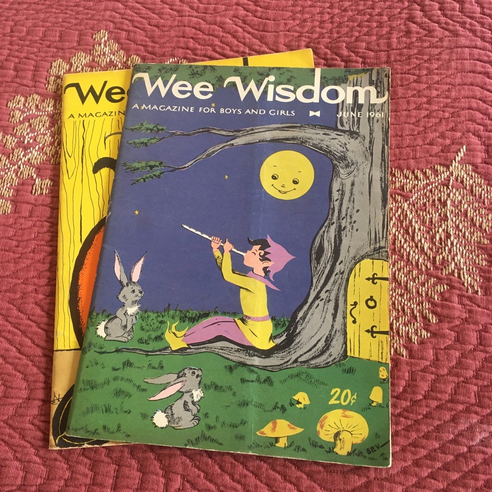 WEE WISDOM magazine (2) June 1961, October 1961- Vintage Collectible!