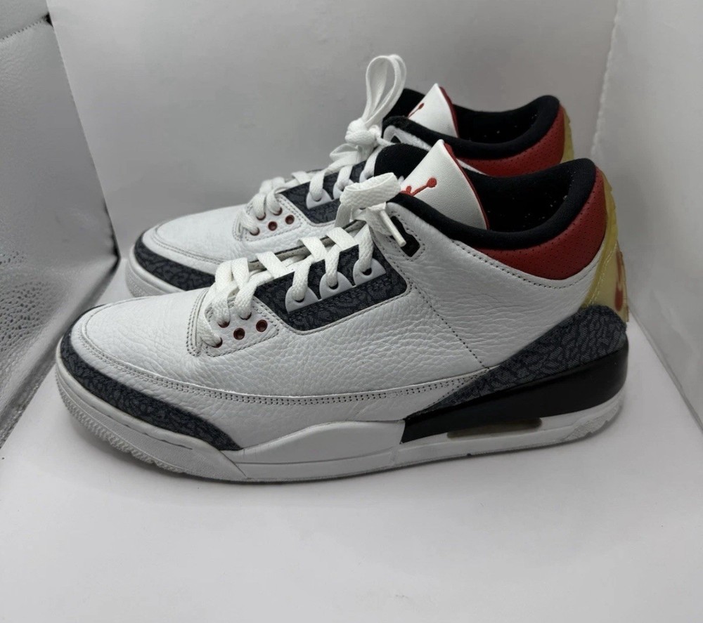 Jordan 3 Retro Denim SE Fire Red 2020  Size 10.5  CZ6431-100