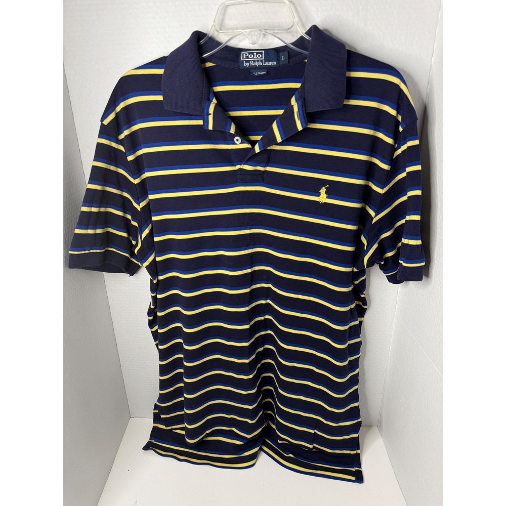 Polo Ralph Lauren Men's Striped Short Sleeve Polo Shirt Size Large