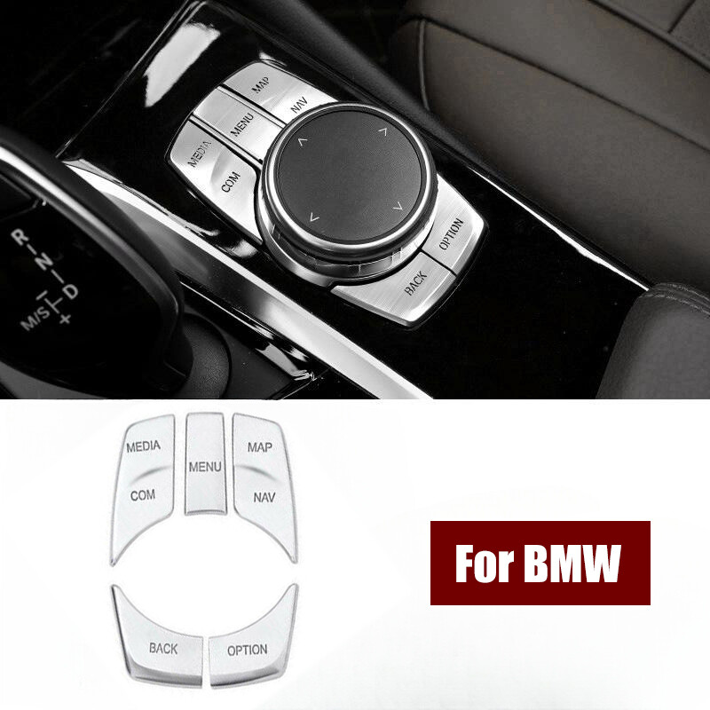 ABS Car Console Multimedia Switch Button Trim Cover For BMW 5 G30 G38 2018-2022