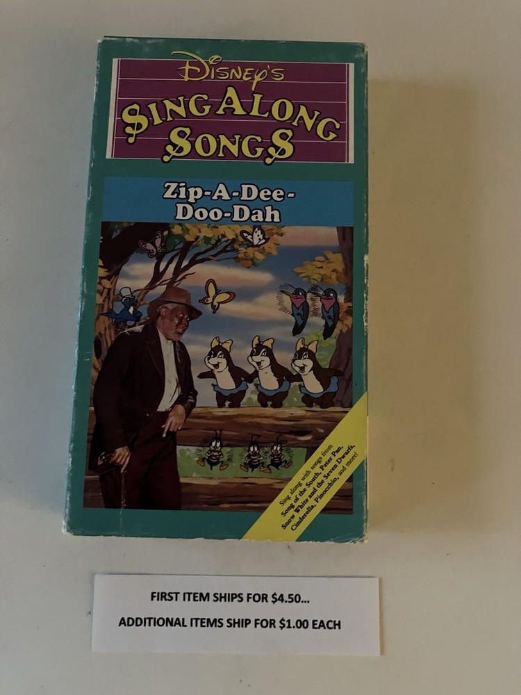 VHS Tape    Disney Sing Along - Zip-A-Dee-Doo-Dah    $3.00   Ship $4.50 $1.00
