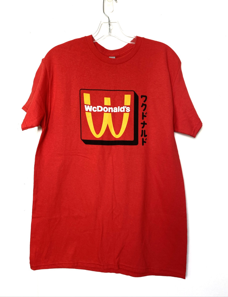 McDonald’s WcDonald's T-Shirt  Size M Red Anime Authentic Crew Member Unisex