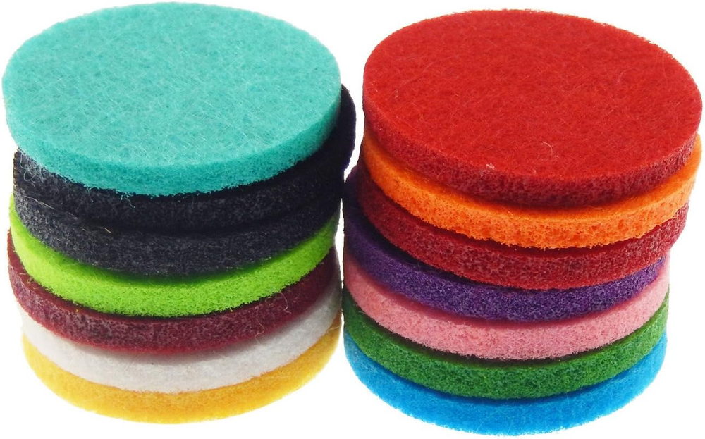 100PCS 1.18 Inch Round Essential Oil Diffuser Locket Refill Pads