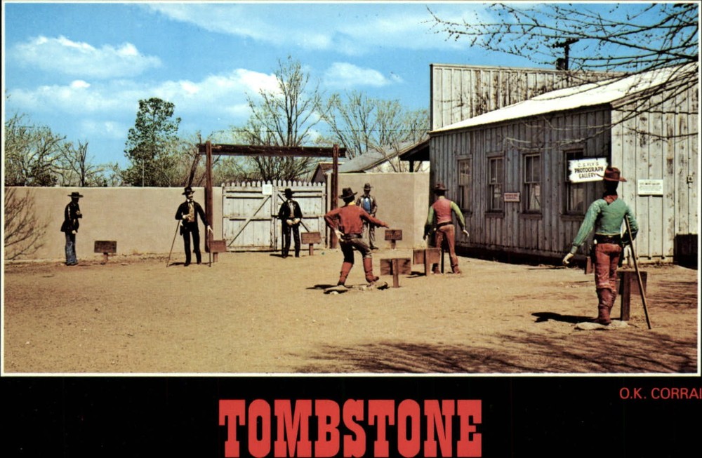 Shoot out at OK Corral Tombstone Arizona ~ postcard sku963