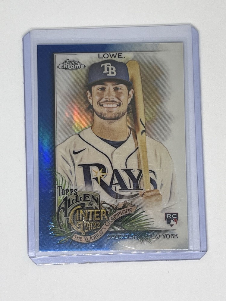 2022 Topps Allen & Ginter Chrome Josh Lowe RC #196 Blue Parallel 117/150 Tampa Bay Rays