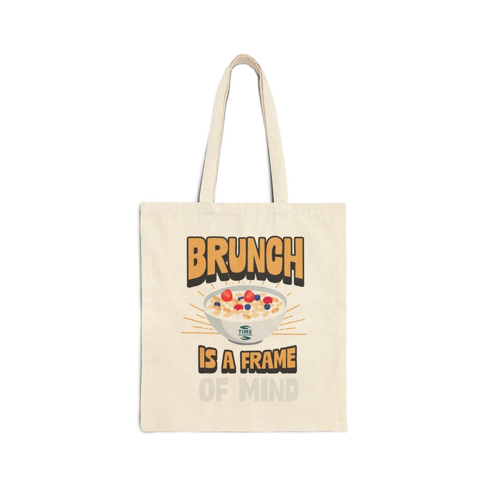 Brunch State of Mind Stylish Cotton Canvas Tote Bag for Every Occasion