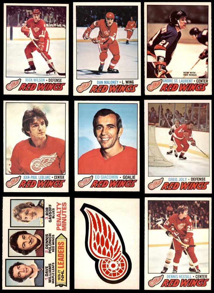 1977-78 O-Pee-Chee Red Wings Near Team Set 7 - NM 7151137 (20 / 22 cards)