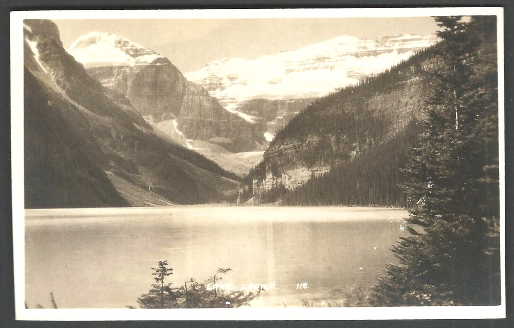 CANADIAN PACIFIC RAILWAY Lake Louise RPPC Real photo postcard