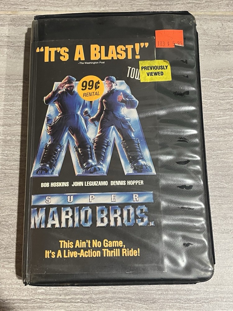 Super Mario Bros. (VHS, 1993) Nintendo Video Tape Movie Vintage 90s Classic