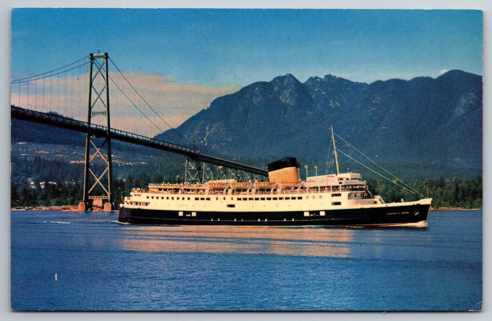 C1950 CPR Princess Of Nanaimo Vancouver Island Vancouver City BC CAN Postcard