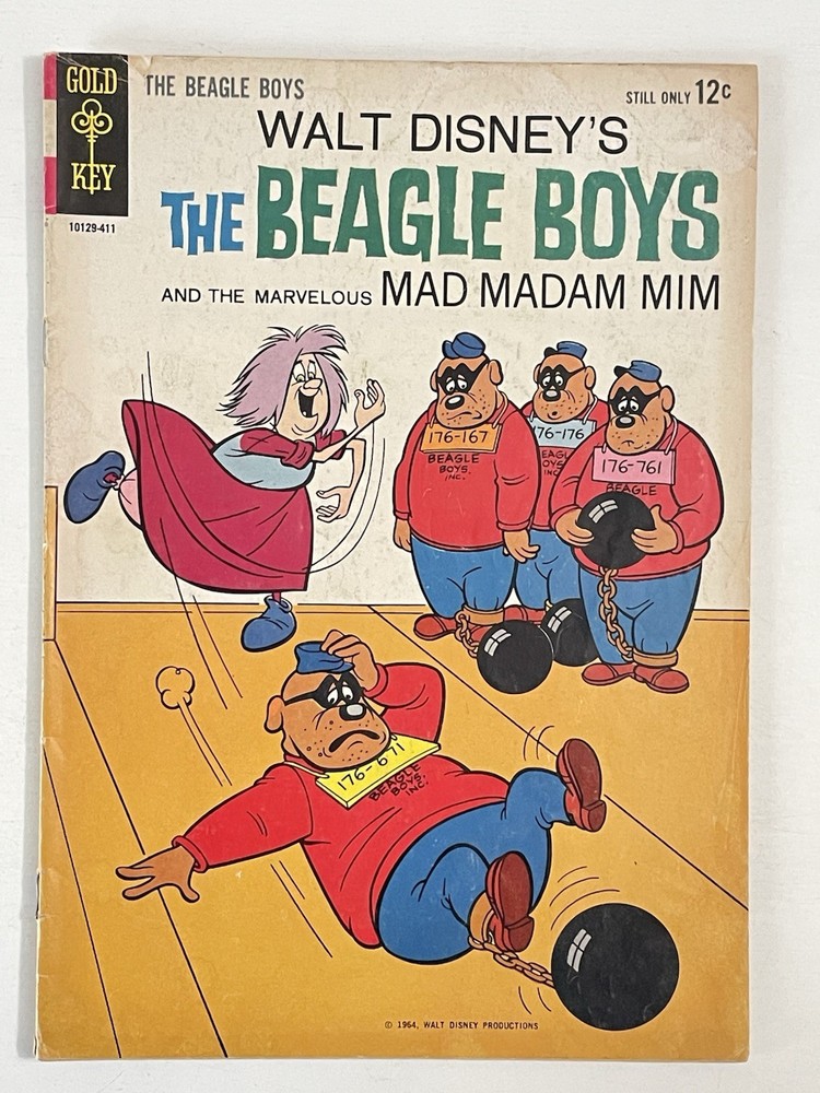 Silver Age Gold Key Comics THE BEAGLE BOYS # 1 WALT DISNEY VG 1964