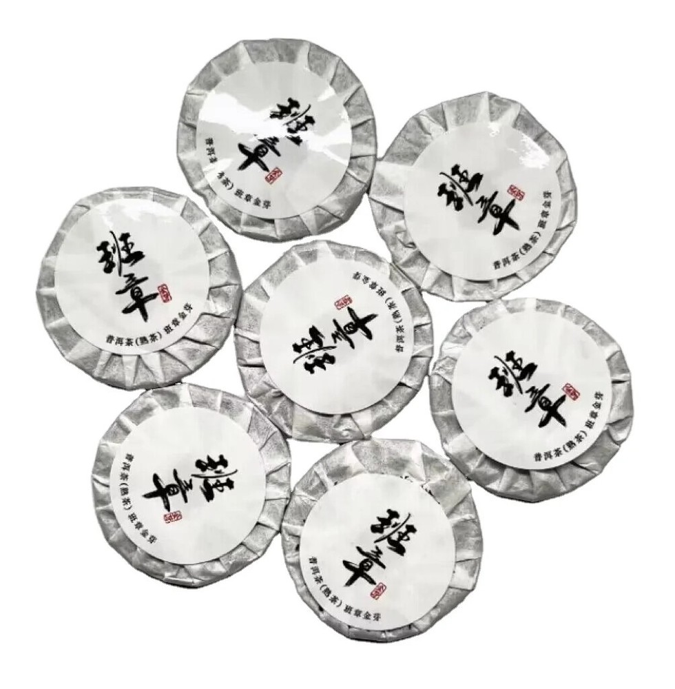 Yunnan Shu Puer Mini Tea Cake 7 Gram Banzhang Fermented Puer Tea 500g