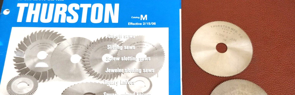 (1) Thurston  3.5 x .016 x 1/2  ~ HSS Slitting Jeweler's Slotting Saw Blade