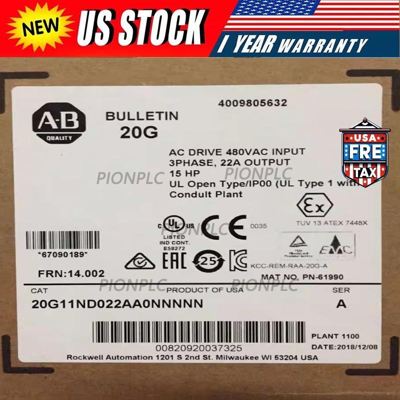 Allen-Bradley  Original Genuine Inverter 20G11ND022AA0NNNNN US Free Tax