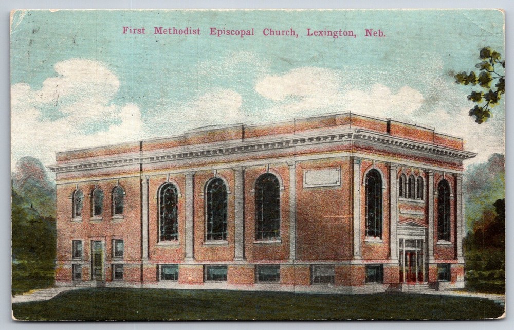 Lexington Nebraska~First Methodist Episcopal Church~Vintage Postcard