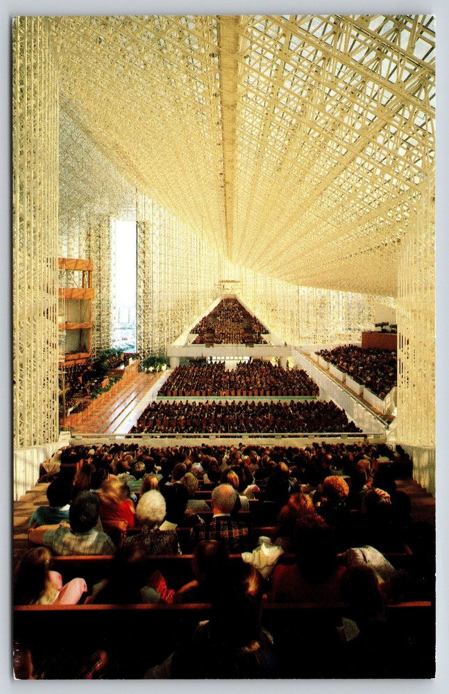 Interior~Garden Grove California~Crystal Cathedral Seating Scene~Vintage PC