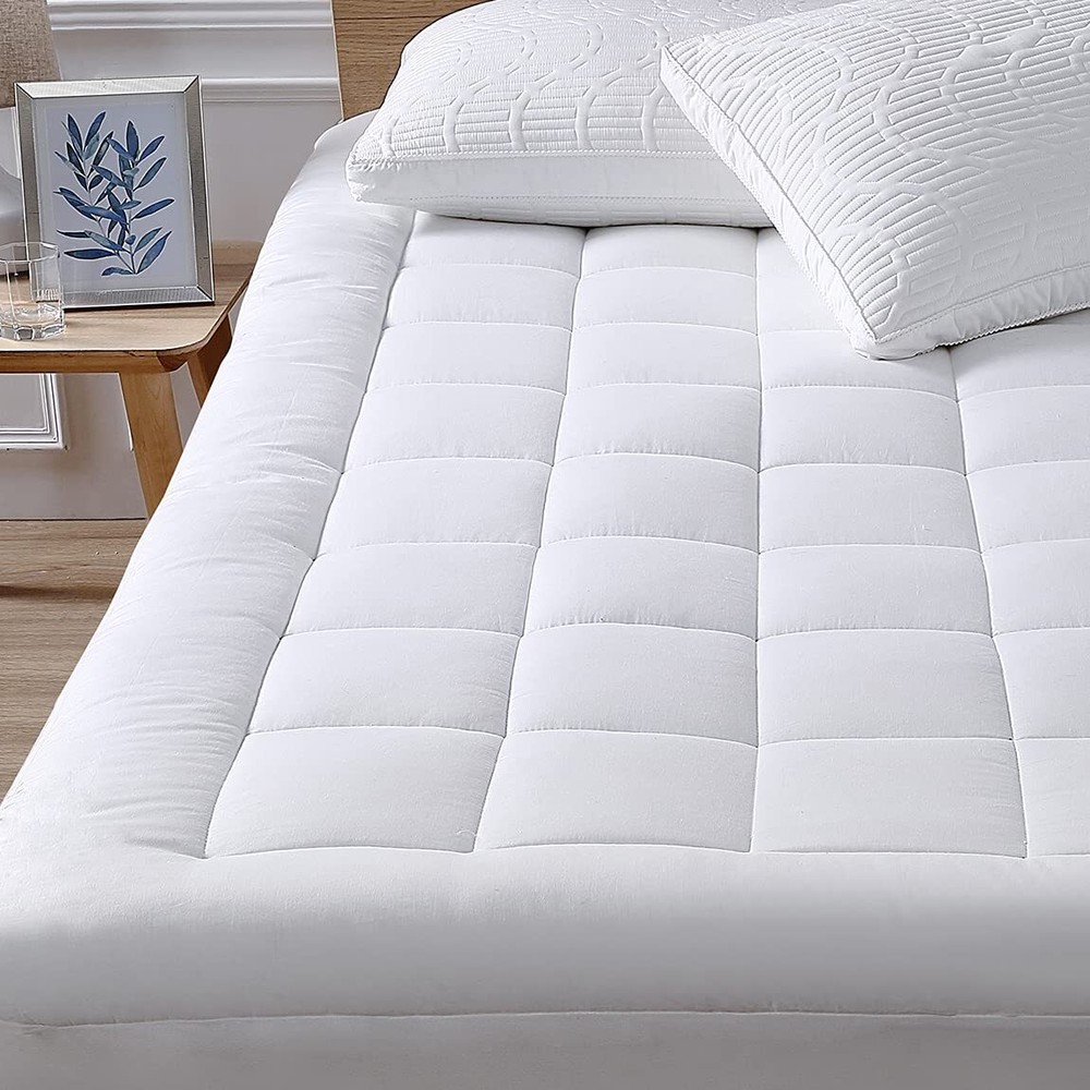 Queen Mattress Pad Cover Cooling Mattress Topper Pillow Top with Down Alterna...