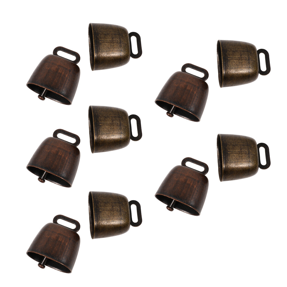 10 Pcs Christmas Cow Bells Metal Stable Pet Collar Ornaments