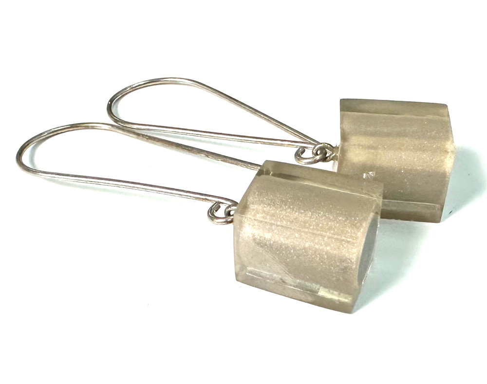 Vintage Gray Stone Earrings MARKED 925 Sterling Silver Jewelry Lot I