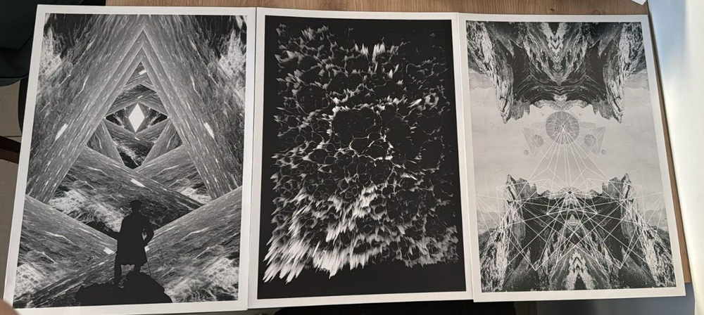 3x Abstract Digital Art Prints Leif Podhajsky Tame Impala Graphic Design  RARE-image