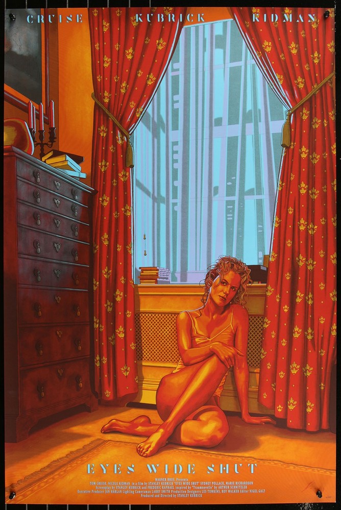 Eyes Wide Shut by Neil Davies 40/185 Screen Print Movie Art PosterArt by Neil Davies; 40/185; Measures 24