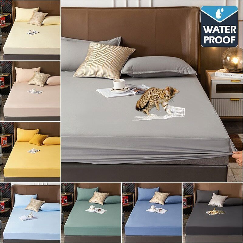 Breathable Anti-Mite Mattress Cover with Elastic Band for Secure Fit