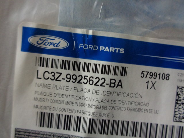 Genuine Ford Decal LC3Z-9925622-BA