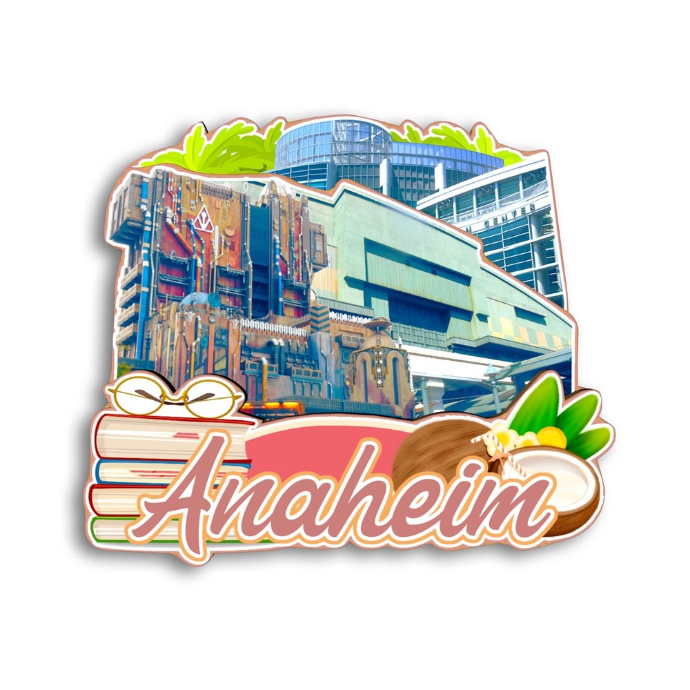 Anaheim California USA Refrigerator magnet 3D travel souvenirs wood craft