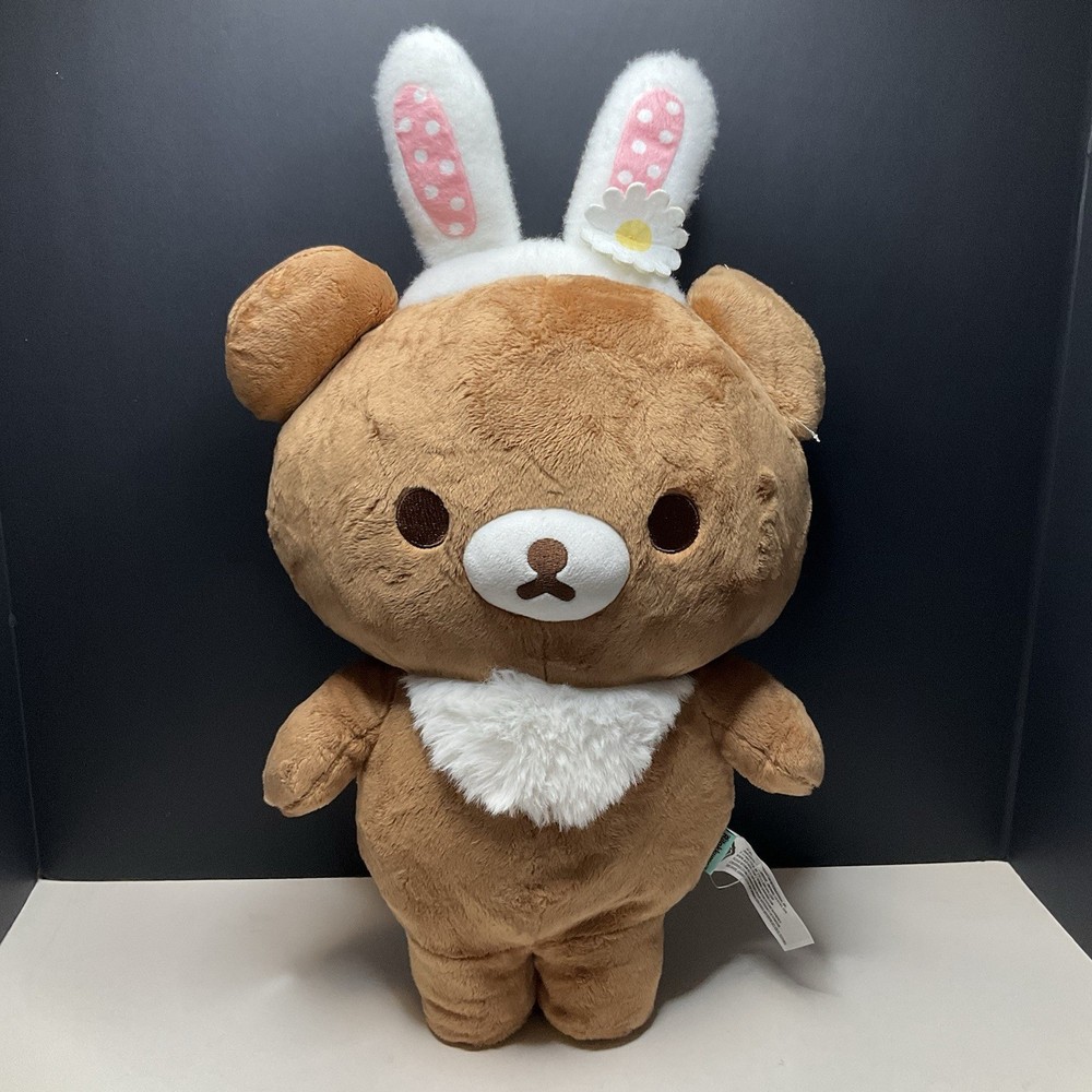 San-X Rilakkuma Chairoikoguma Stuffed Plush Bunny Doll Toy 16