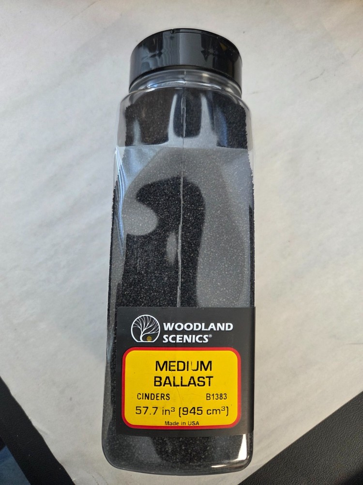 Woodland Scenics B1383 Medium Ballast, Cinders, 57.7 Cu. In.