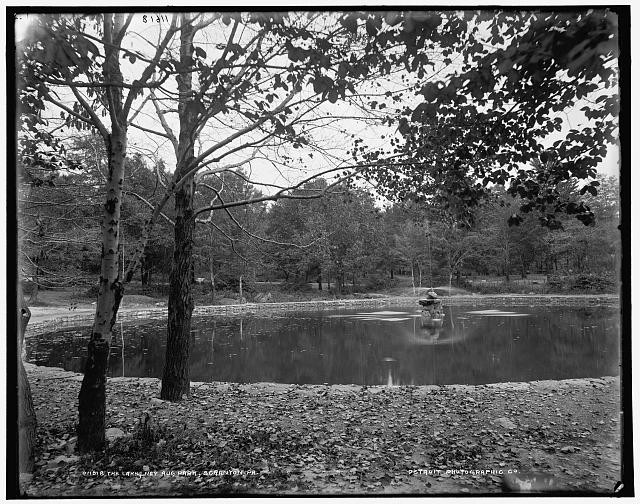 Lake,Nay Aug Park,water bodies,Scranton,Pennsylvania,Detroit Publishing Co,1890