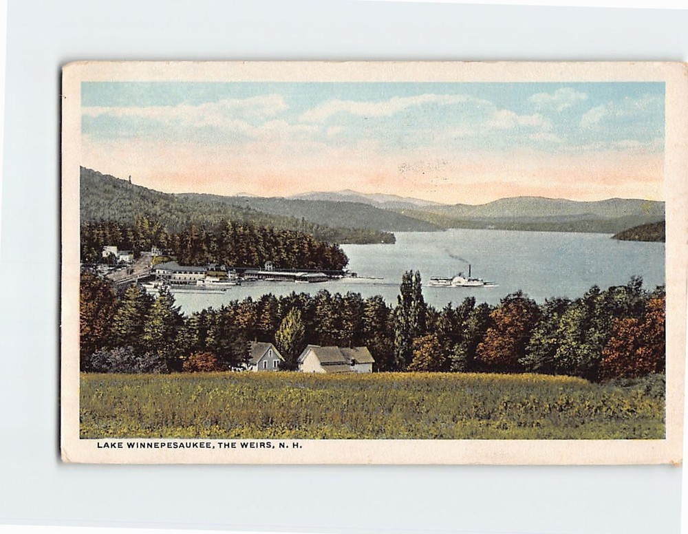 Postcard Lake Winnipesaukee The Weirs New Hampshire USA