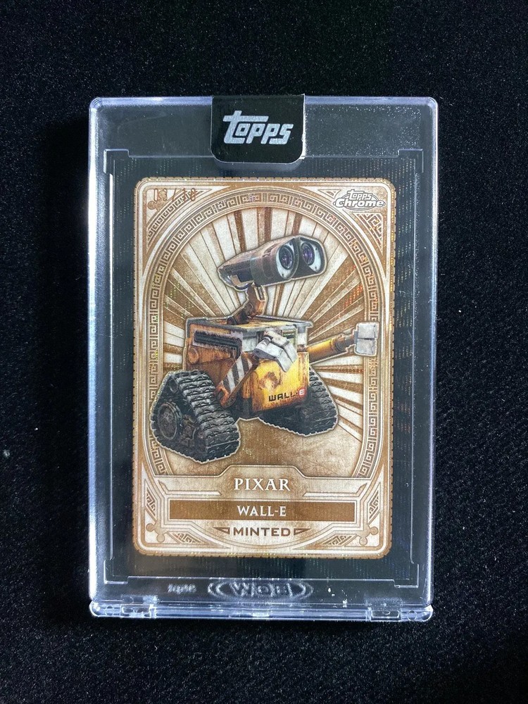 2025 Topps Chrome Disney Minted Wall-E 3/10 Black Wave Pixar Encased #46 OC53