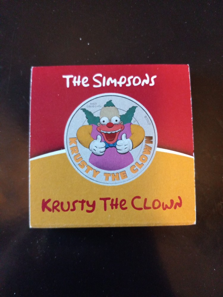 2020 Tuvalu, The Simpsons, Crusty The Clown, Blue 1 Oz .9999 Fine Silver Coin