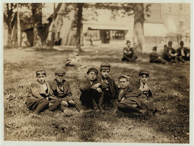 Winooski Vermont 1910 Boys Working at American Woolen Mills Child Labor