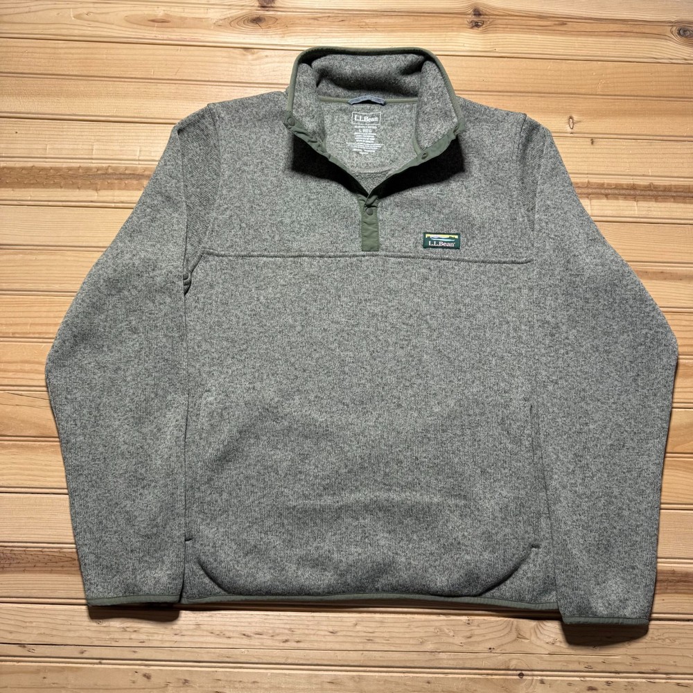 LL Bean Snap-T Mock Neck Slightly Fitted Fleece Pullover Gorpcore Jacket - Large