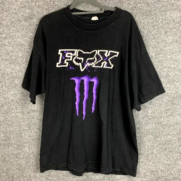 Vintage Fox Racing Monster Energy T-Shirt Racing Monster Graphic Tee S-5XL