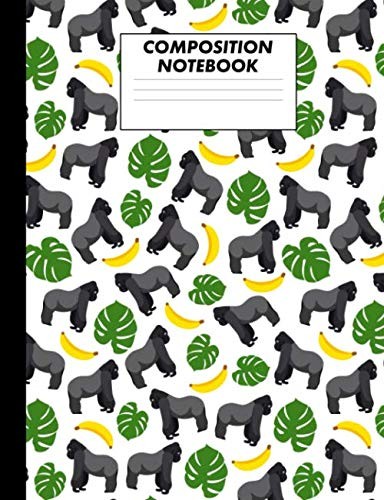 Composition Notebook: Gorilla Pattern College Ruled Lined Comp Book